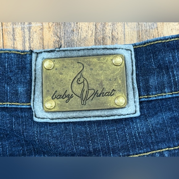 Baby Phat Women’s Vintage Denim Boot Cut Jeans, Embroidered Cat Logo, Size 14 - Picture 11 of 16